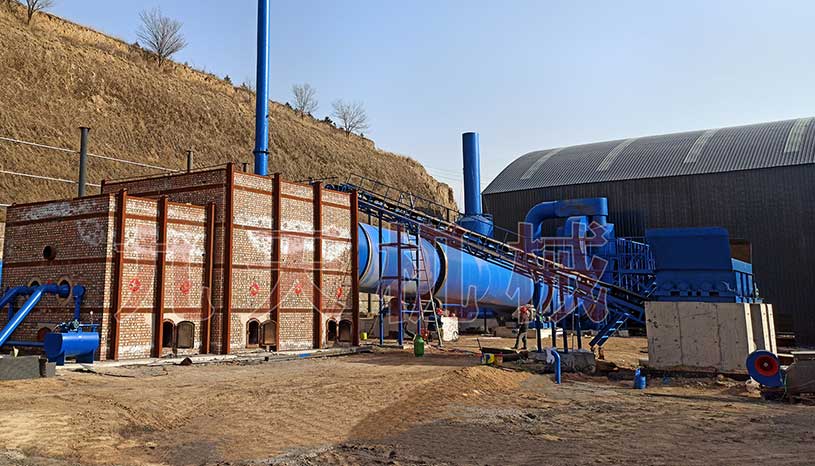 山西朔州煤泥烘幹機案例視頻